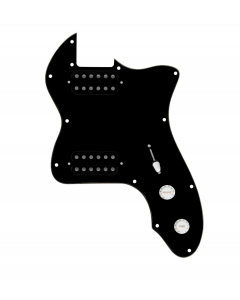 920D Custom 72 Thinline Tele Loaded Pickguard With Uncovered Cool Kids Humbuckers, White Knobs, and Black Pickguard