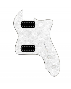 920D Custom 72 Thinline Tele Loaded Pickguard With Uncovered Cool Kids Humbuckers, White Knobs, and White Pearl Pickguard