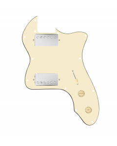 920D Custom 72 Thinline Tele Loaded Pickguard With Nickel Roughneck Humbuckers, Aged White Knobs, and Aged White Pickguard