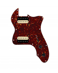 920D Custom 72 Thinline Tele Loaded Pickguard With Uncovered Roughneck Humbuckers, Black Knobs, and Tortoise Pickguard