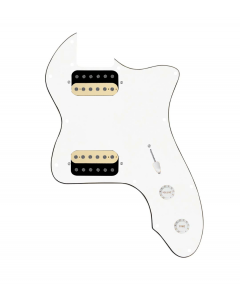920D Custom 72 Thinline Tele Loaded Pickguard With Uncovered Roughneck Humbuckers, White Knobs, and White Pickguard