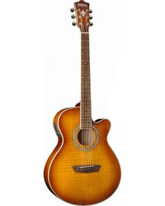 Wahsburn Festival EA15ATB Mini Jumbo Cutaway Acoustic-Electric - Ice Tea Burst