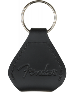 Genuine Fender Leather Pick Holder Keychain, Black, 910-6001-606