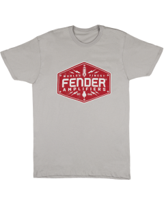 Genuine Fender Guitars Bolt Down Mens Logo T-Shirt - Gray - S, Small