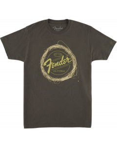 Genuine Fender Braided Guitar Strings Logo T-Shirt - Gray - Small - S