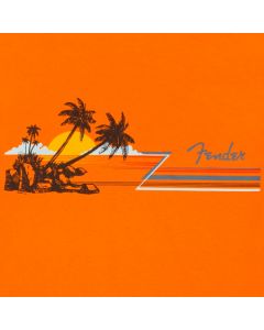 Fender Guitars Hang Loose Unisex T-Shirt, Orange, SMALL (S)