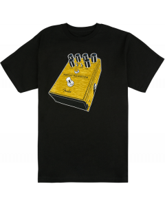 Genuine Fender Pugilist Guitar Effect Pedal T-Shirt, Black, XL, X-Large