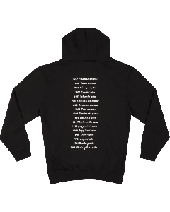 Genuine Fender Logo Date Back Hoodie, Black, L, Large