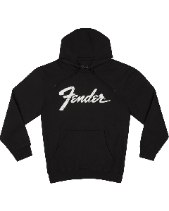 Genuine Fender Logo Date Back Hoodie, Black, M, Medium