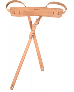 Genuine Gretsch Logo Vintage Leather Adjustable Guitar Strap (Natural)