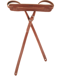 Genuine Gretsch Logo Vintage Leather Adjustable Guitar Strap (Walnut)