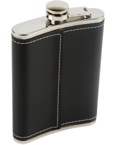 Gretsch Guitars 1883 Logo Flask, Stainless Steel & Black Leather, Musician Gift