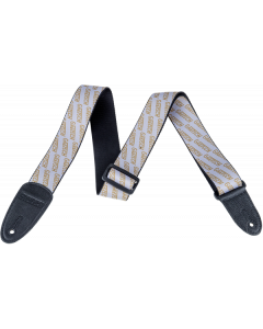Genuine Gretsch Strap with Gold Logos, White