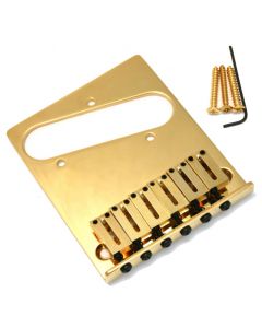 Genuine Fender American Standard Series 6-Saddle Tele Telecaster Bridge - GOLD