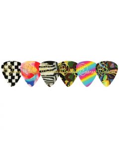 D'Andrea Multi-Color Assortment Celluloid Guitar Picks - 351 Shape, THIN, 72-PICKS