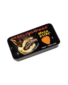 D'Andrea Snarling Dog Brain 351 1.14 mm Orange Guitar Picks - 12 Pack w/ Tin Box