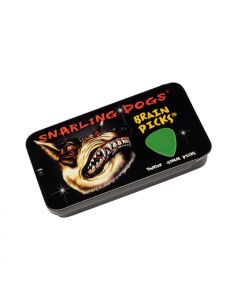 D'Andrea Snarling Dog Brain 351 .53 mm Green Guitar Picks - 12 Pack w/ Tin Box