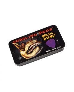 D'Andrea Snarling Dog Brain 351 .60 mm Purple Guitar Picks - 12 Pack w/ Tin Box