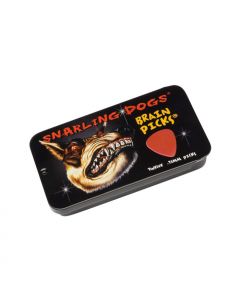 D'Andrea Snarling Dog Brain 351 .73 mm Red Guitar Picks - 12 Pack w/ Tin Box