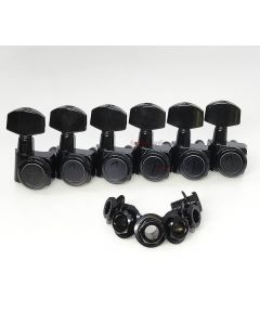 Genuine Fender Locking Strat/Tele Guitar F Tuning Pegs Tuners Machines - BLACK