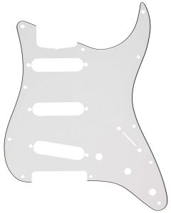 Genuine Fender S/S/S '62 Stratocaster/Strat 11-Hole, 3-Ply Pickguard - WHITE