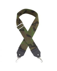 Henry Heller Woven Banjo Strap, 2" Wide Strap, Green Camo/Camoflauge