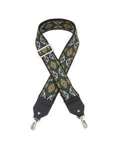 Henry Heller Deluxe Jacquard Banjo Strap, 2" Wide, Green