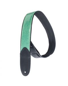 Henry Heller Glam Vinyl Series, 2" Wide Guitar Strap, Turquoise Sparkle