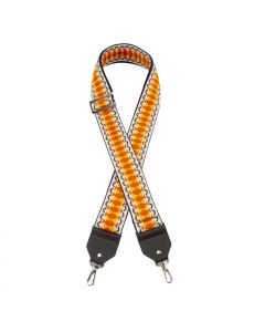 Henry Heller Vintage Series Jacquard Banjo Strap, 2" Wide, Tan/Orange/Brown