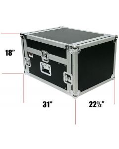 OSP 4-Space ATA Mixer Rack Road Tour Flight Case 12-Space Depth - MC12U-4