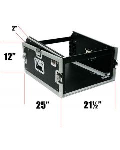 OSP 4-Space ATA Mixer Rack Road Tour Flight Case 12-Space Depth - MC12U-4