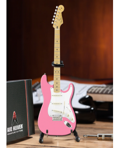 AXE HEAVEN Officially Licensed Pink Fender Stratocaster Miniature Guitar Gift