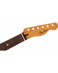 Fender Satin Roasted Maple Rosewood Tele Neck, 22 Jumbo Frets, 12", Flat Oval