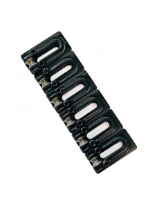 AxLabs String Surfer Brass Roller Bridge Saddles, Wide, Black