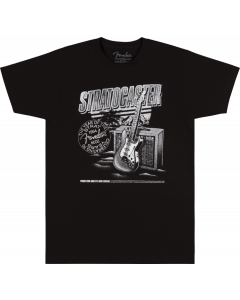 Genuine Fender Stratocaster/Strat 70th Anniversary, Tee, Black, XL, X-Large