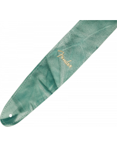 Genuine Fender Tie Dye Leather Guitar Strap, Green, 2" Wide
