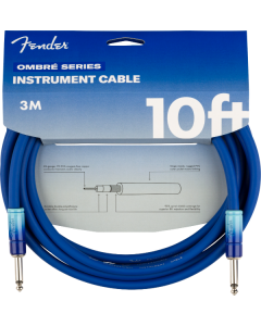 Genuine Fender Ombré Instrument Guitar Cable, Straight, 10', Belair Blue