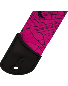 Jackson Cracked Mirror Guitar Strap, Adjustable, Pink, 2" Wide