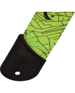 Jackson® Craca Jackson Cracked Mirror Guitar Strap, Adjustable, Green, 2" Wideked Mirror Strap, Green, 2"