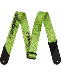 Jackson® Craca Jackson Cracked Mirror Guitar Strap, Adjustable, Green, 2" Wideked Mirror Strap, Green, 2"