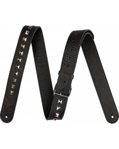 Jackson Metal Stud Leather Strap, Black, Adjustable, 2.5" Wide
