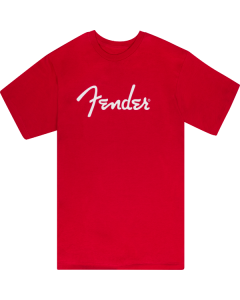 Fender Guitars Spaghetti Logo T-Shirt, Dakota Red, S, SMALL