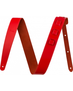 Genuine Fender 2" Essentials Leather Guitar Strap, Red, 099-0642-109
