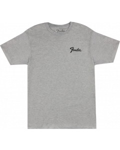 Genuine Fender Guitars Transition Logo Tee Shirt, Athletic Gray, Medium (M)