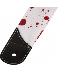 Jackson Guitars Blood Splatter Guitar Strap, White and Red, 2" Wide