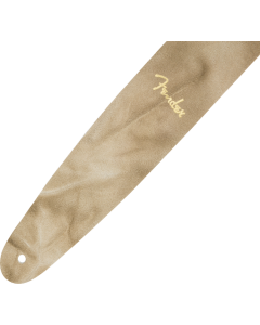 Genuine Fender Tie Dye Leather Guitar Strap, Natural, 2" Wide