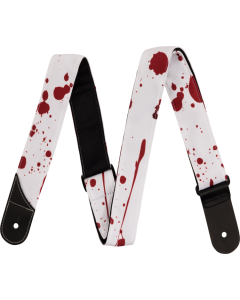 Jackson Guitars Blood Splatter Guitar Strap, White and Red, 2" Wide