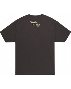 Fender Guitars Wings To Fly Tee T-Shirt, Vintage Black, M, Medium