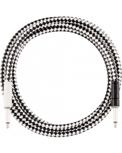 Genuine Fender Pro 10' ft Instrument/Guitar/Bass Cable, Woven  Checkered