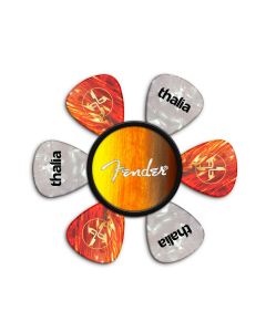 Thalia X Fender Pick Puck, Guitar Pick Holder, Sunburst/White Spaghetti Logo